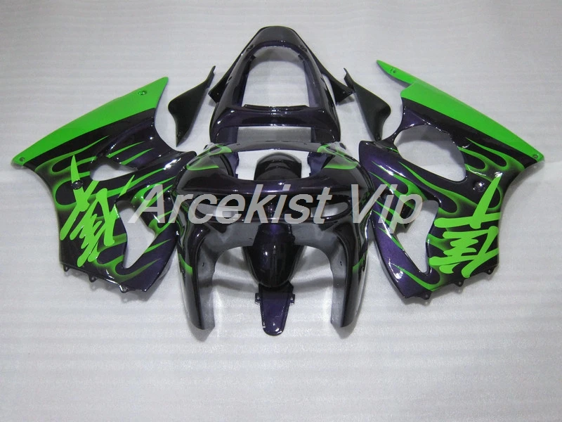 4 бесплатные подарки мотоцикл ABS Обтекатели комплект подходит для kawasaki Ninja ZX6R 636 1998 1999 6R 98 99 Cool холодный зеленый пламя