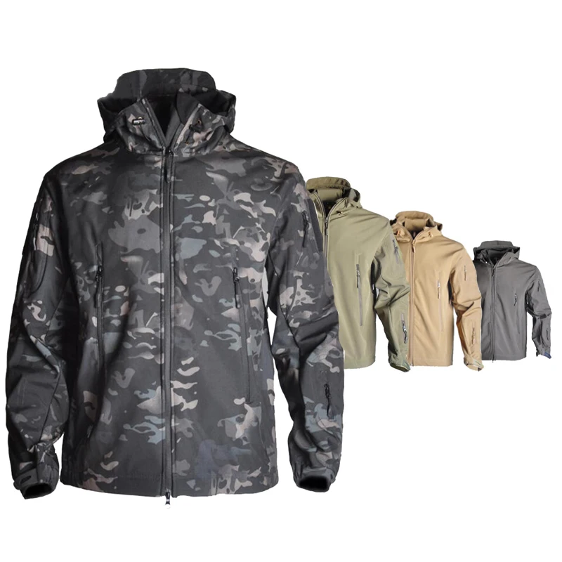 

Men Clothes TAD Softshell Jacket Waterproof Jacket Tactical Hunting Clothes Fleece Jacket For Hiking Camping Windbreaker