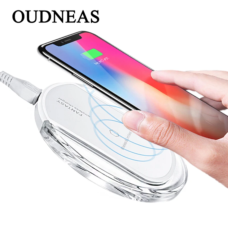 

OUDNEAS Qi Wireless Charger for Samsung S8 Plus S7 S6 Edge Note 8 5V/2A Universal Fantasy Wireless Charge for iPhone X 8 6 7 7P