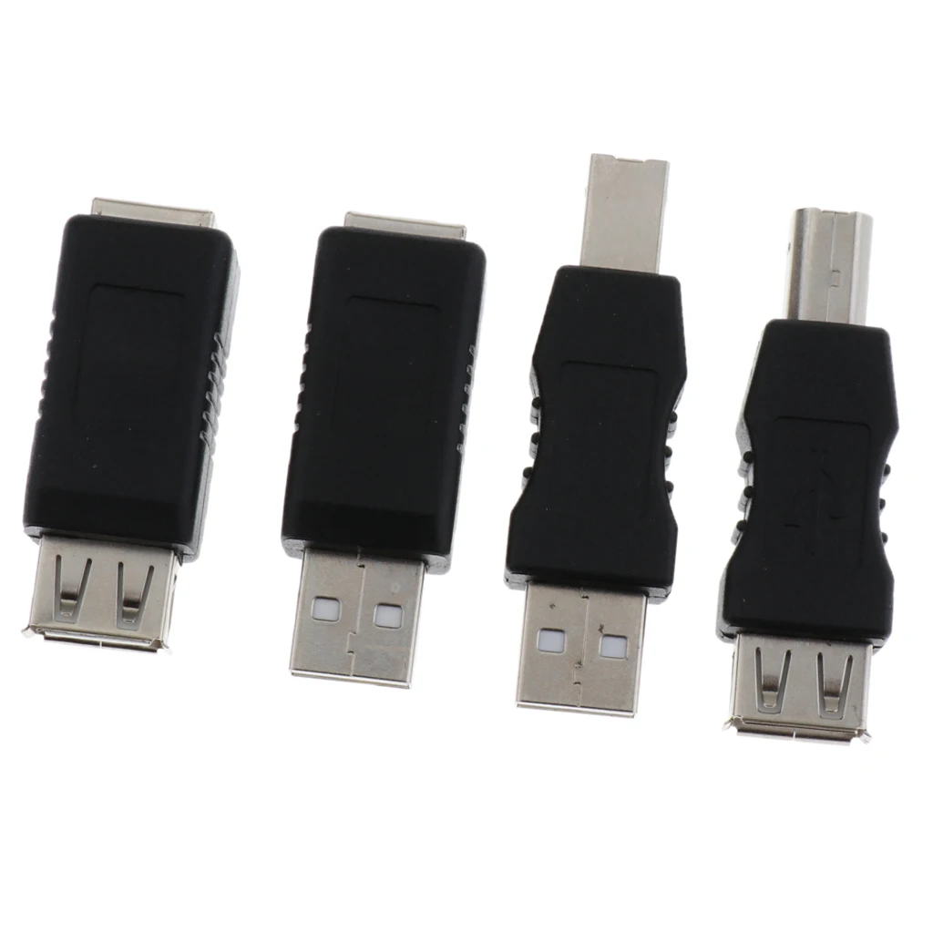 MagiDeal 4 in 1 USB Type A to Type B Connector Adapter Converter for Printer Scanner USB Printer Connector Adapter