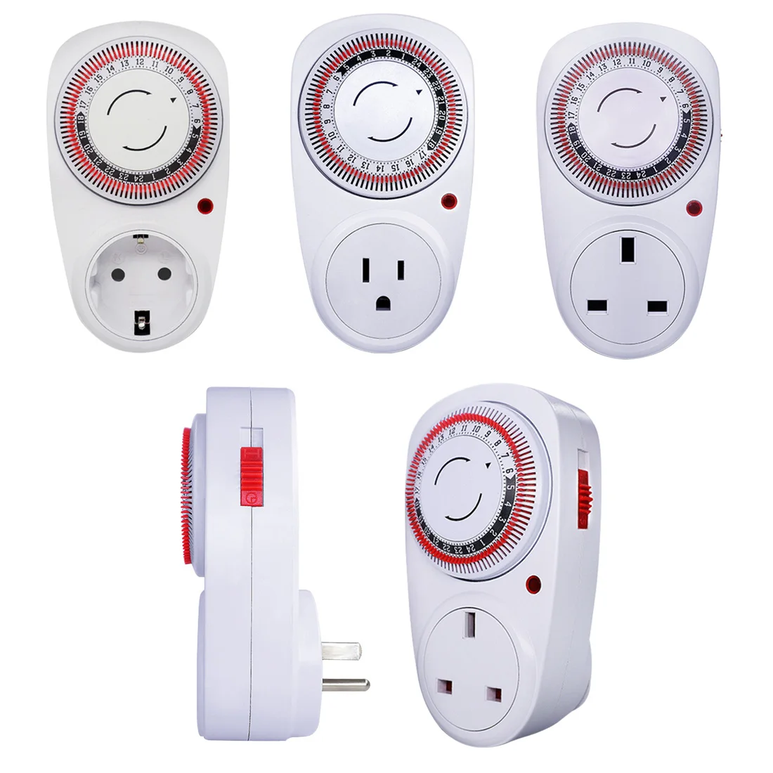 

230V 16A 3600W EU US UK Plug 24 Hour Programmable Mechanical Electrical Plug Program Timer Power Switch Energy Saver