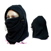 New 6 in 1 Thermal Fleece Hood Double Layers Thicken Warm Full Face Cover Winter Ski Mask Beanie Hat And Gorro Invierno