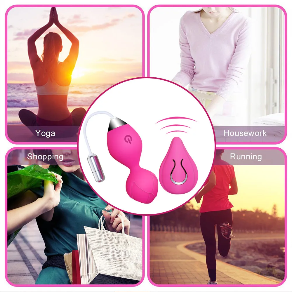 Silicone Kegel Balls Vaginal Tight exercise vibrating egg vibrators for woman remote control Sex Products Sex Toys for women (4)