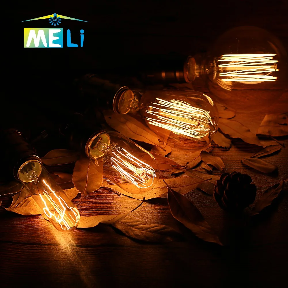 

4pcs Lampada Ampoule Vintage Edison Bulb 40W 220V Retro Lamp Incandescent Edison Light Filament Lamp For Home Decor