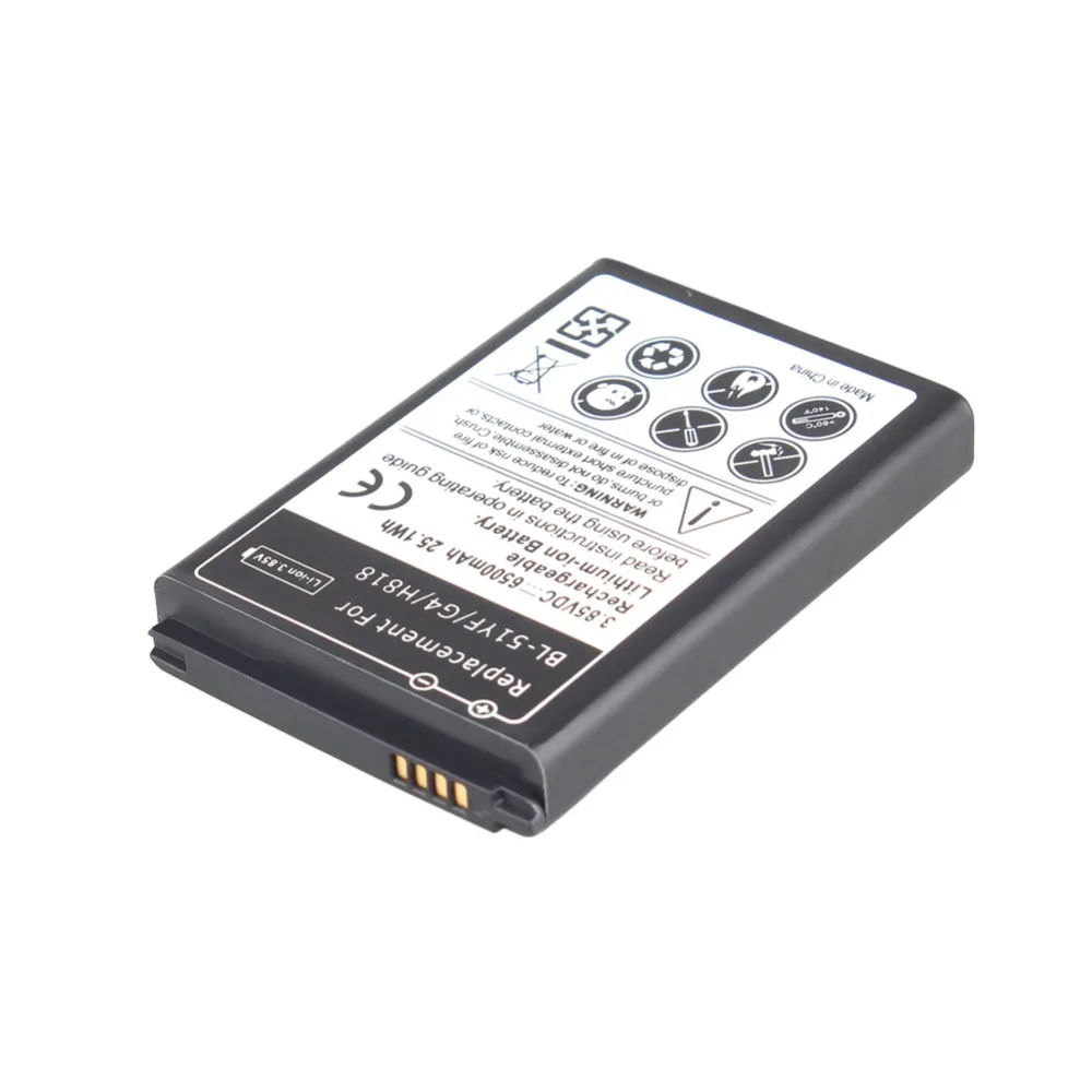 High Capacity 6500mAh Replacement Li-ion Battery With Back case For LG G4 BL-51YF/ H818 H815 H818N Phone battery Bateria