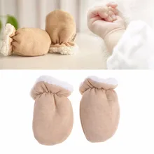 KLV мультфильм толстые теплые флисовые Детские Зимние теплые перчатки новорожденных варежки для 0-12 месяцев