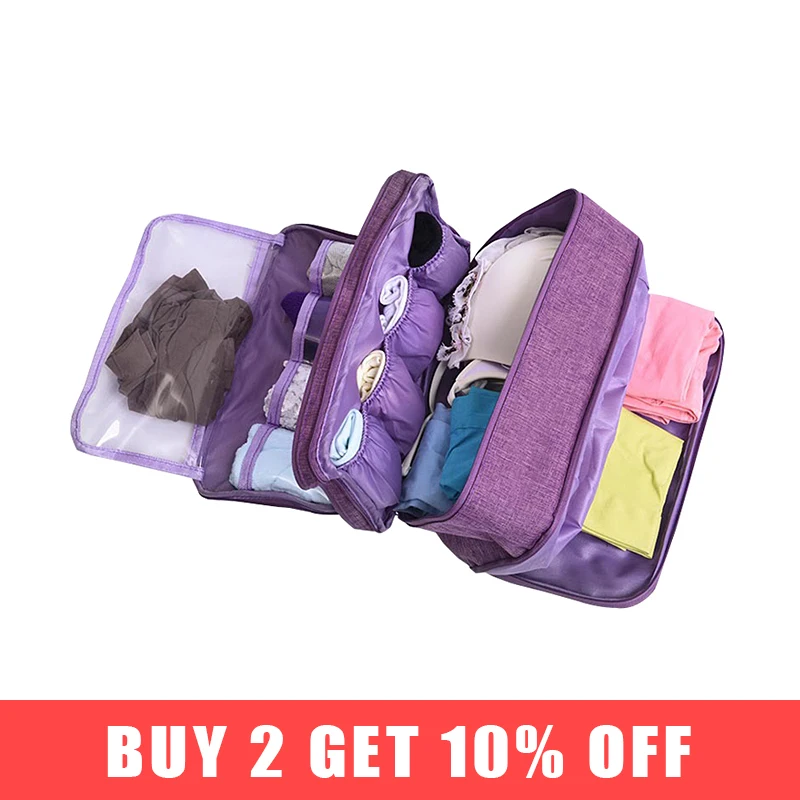 

Women Underwear Bags Portable Travel Compartment Wash Cosmetic Clothes Organizer Fashion Bra Storage Cases Accessories