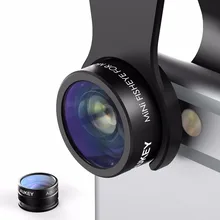 AUKEY 2 dans 1 Mini Clip-sur Téléphone Camera Lens Kit 160 Degrés Fisheye lentille + 10 X Macro Objectif pour iPhone 7 HTC et Plus Smartphone