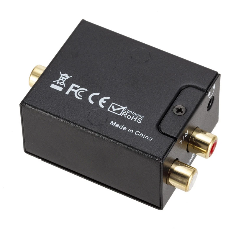 Цифровой аналоговый аудио конвертер оптический SPDIF коаксиальный в стерео L/R RCA 3 5