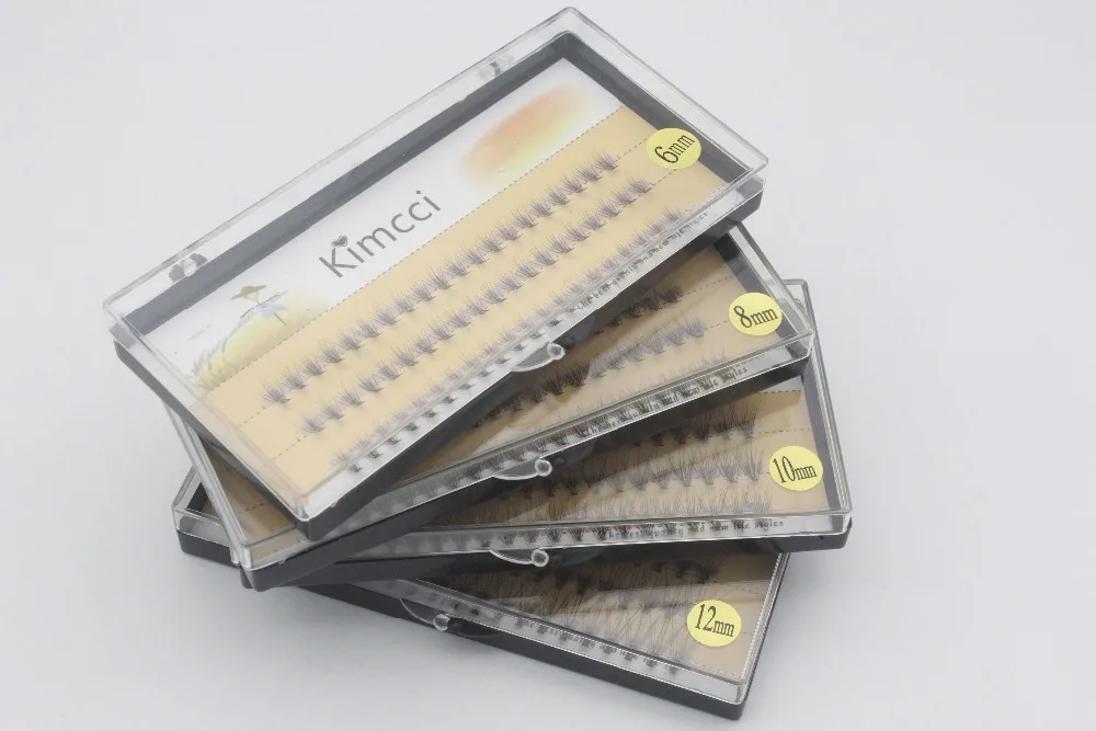 

4 CASES New Natural Long Makeup False Eyelashes Individual Fake Eye Lashes Extension Tool 6/8/10/12MM