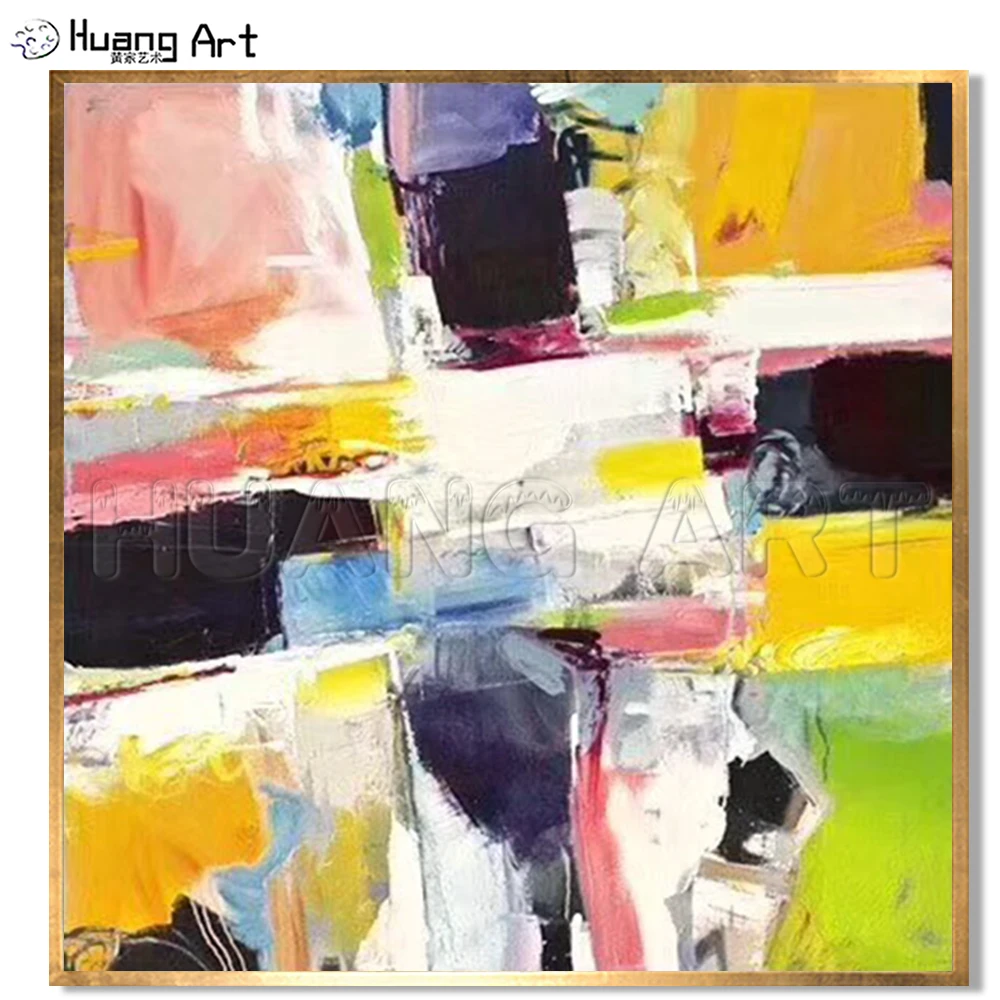 

Hand-painted High Quality Modern Refreshing Abstract Oil Painting on Canvas for Room Wall Decor Abstract Knife Hang Painting