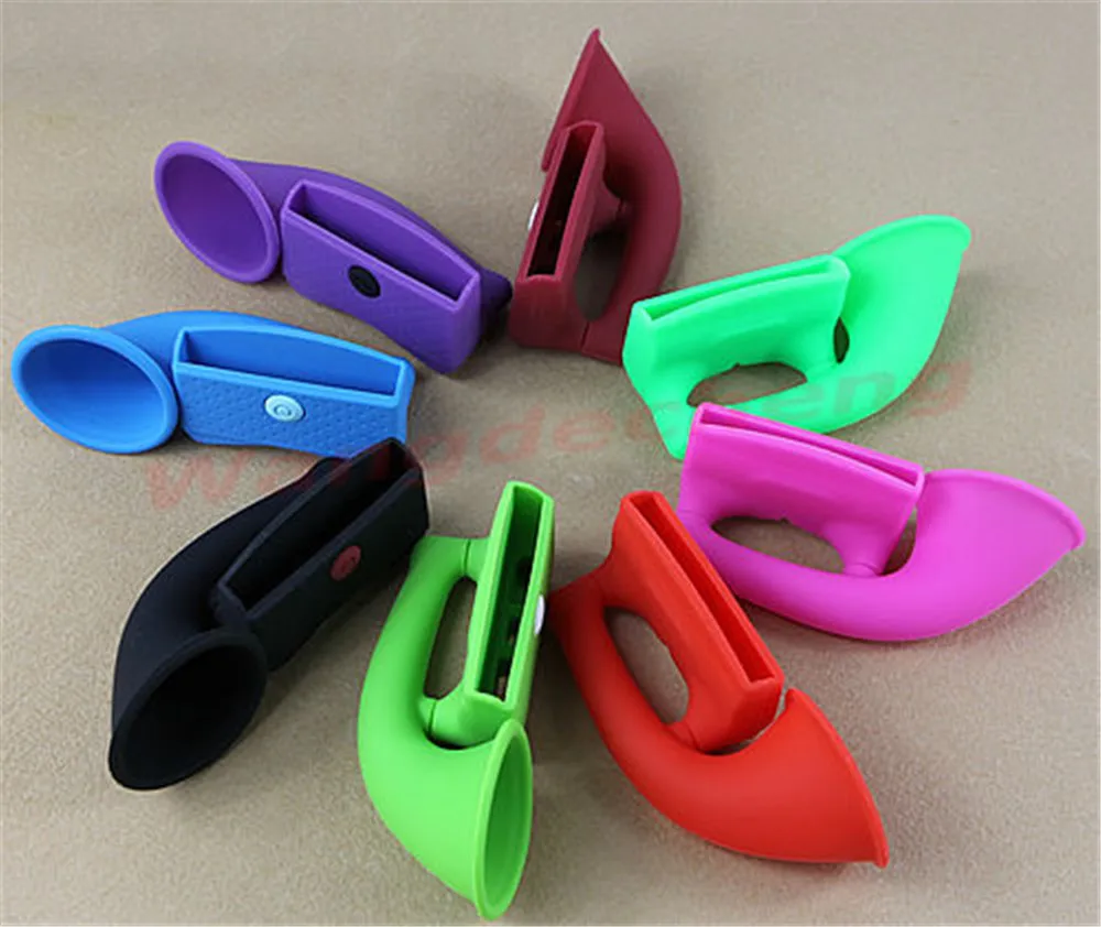 

1PC High Quality Portable Soft Silicone Sound Amplifier Loud-speaker Horn Stand For iPhone 5 Drop Shipping