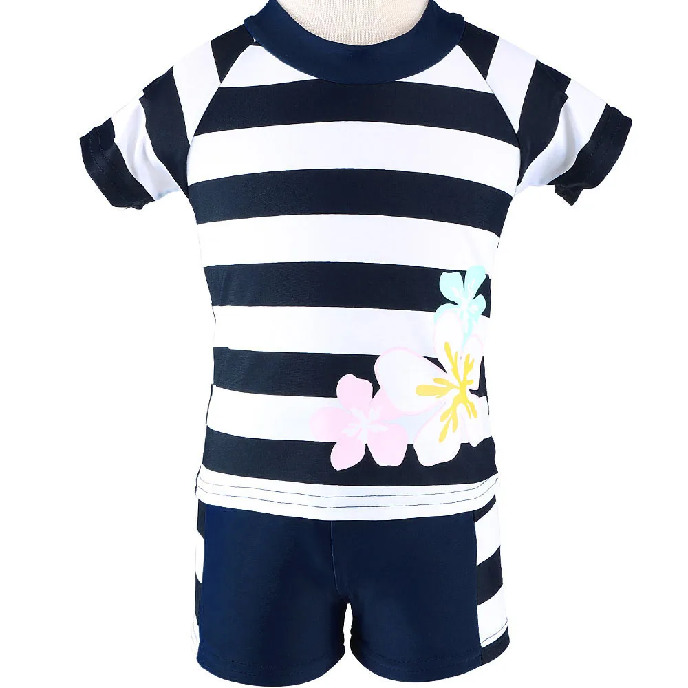 Pruhované krátké rukávky Pánské plavky UV UPF SPF 50+ Ochrana proti slunečnímu zástěru Děti Plavky Koupání Kostým na koupání Plážové oblečení