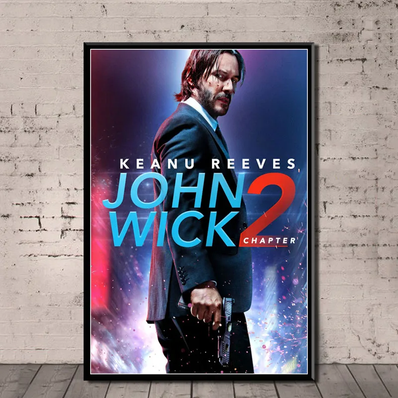 P278 John Wick 1 2 Горячая серия фильмов Киану Ривз красивая художественная картина