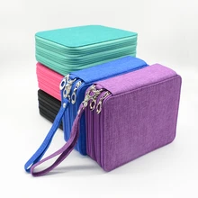 Ограниченное предложение 72 Отверстия пенал КАЛЕМ kutusu papelaria школьные estojos de escola Pencilcase ETUI lapices papeleria Trousse школьников stylo