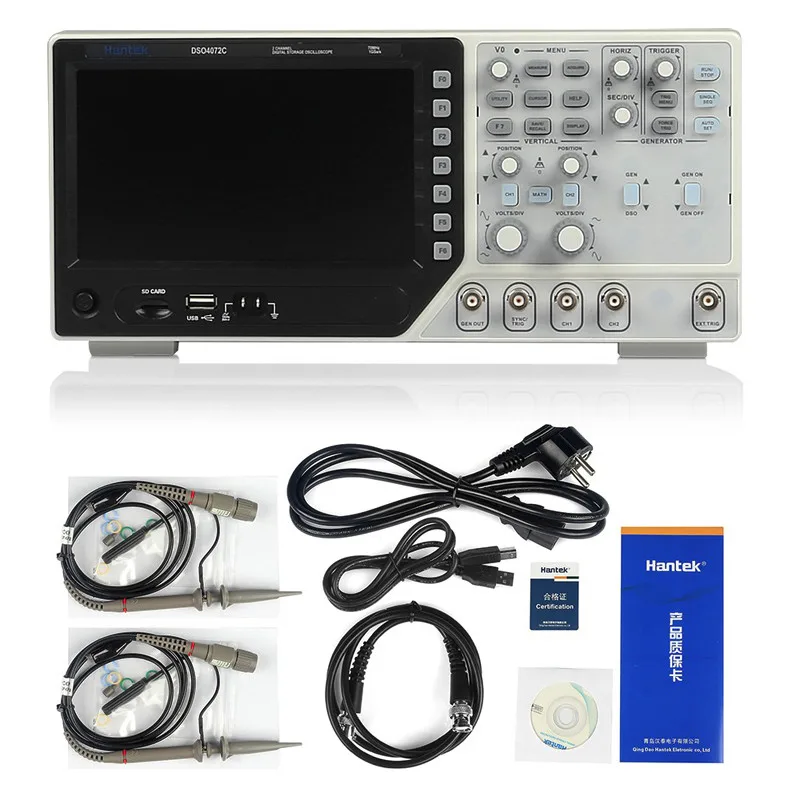 

New Hantek DSO4102C Digital Multimeter Oscilloscope USB 100MHz Bandwidth 2 Channels Portatil Logic Analyzer Waveform Osciloscope