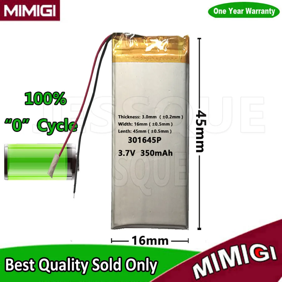 301645 031645 полимер 350 mAh Батарея для мини мобильный телефон Mp3 MP4 MP5 стерео диктофон