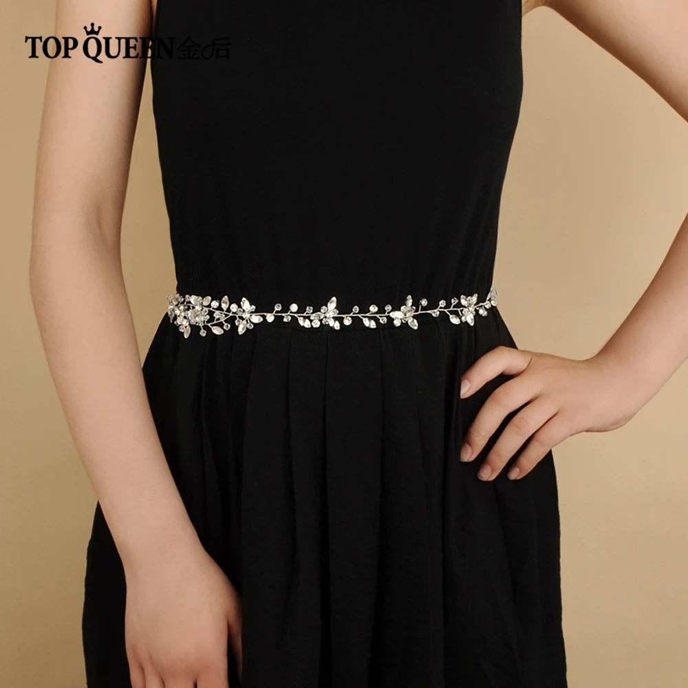 

TOPQUEEN SH142 Wedding flower belt Wedding Sash Belt For The Bride Wedding Accessories Bridesmaid Sash Fiancee Belt