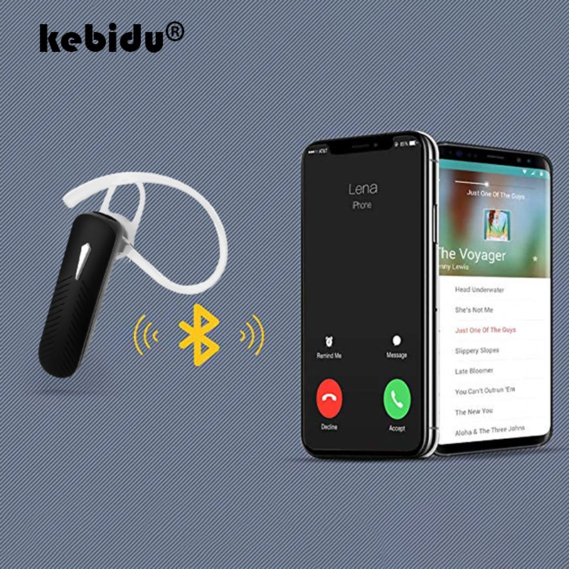 

kebidu Business Bluetooth Earphone Sports Mini Wireless Stereo Headset with Micphone Handsfree Calls Headphones for smart phones