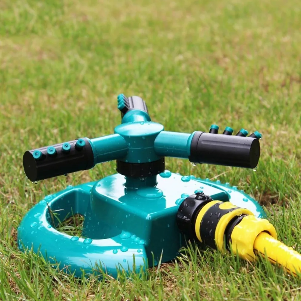 360 Degree Rotating Garden Lawn Sprinkler Adjustable Spray Direction Nozzle Base Sprinkler
