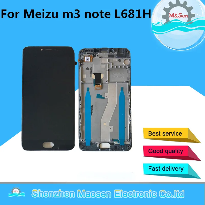 Дешево M Sen для Meizu m3 note L681H L версия ЖК дисплей + сенсорный дигитайзер с рамкой Бесплатная доставка