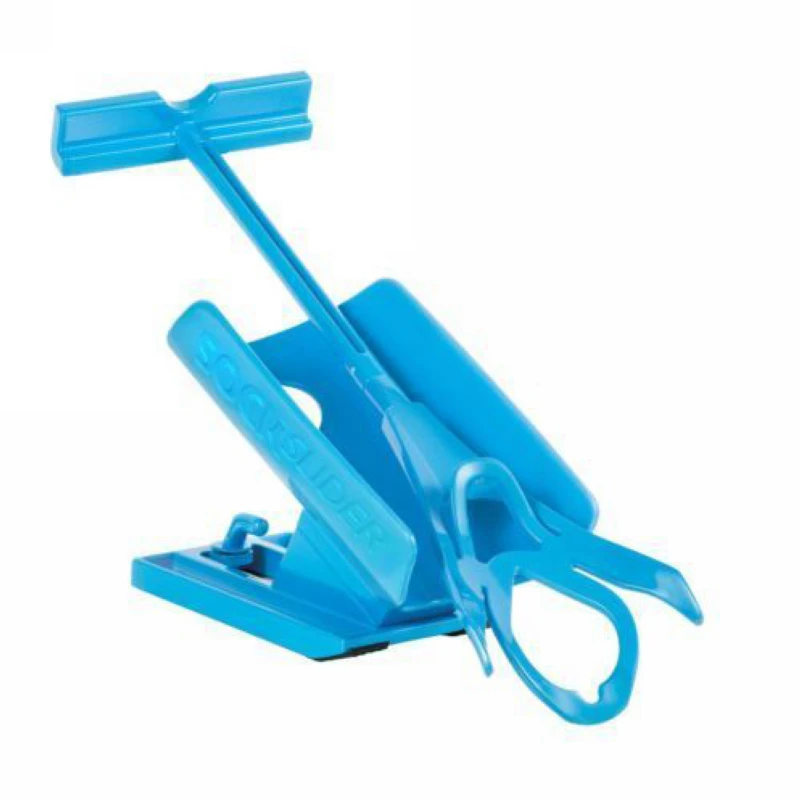 

Mayitr 1pc Sock Slider Aid Blue Helper Kit Helps Put Socks On Off No Bending Shoe Horn Suitable For Socks