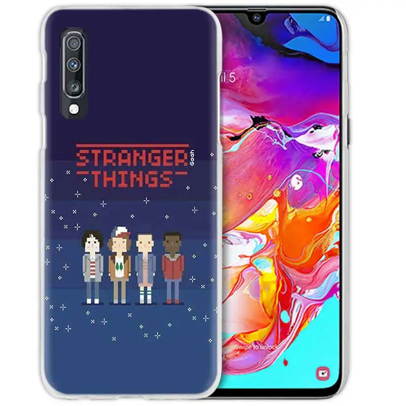 Пленка чехол для samsung Galaxy A50 A70 A20e A40 A30 A20 A10 A8 A6 плюс A9 A7 Жесткий Прозрачный поликарбонатный чехол для телефона чехол очень странные дела