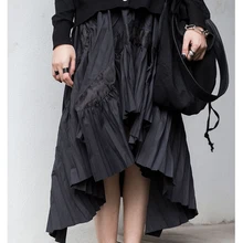 Z-ZOUX Женская юбка с дырками стандартная юбка высокая Талия Длинные плиссированные юбки универсальные модные женские черные весенние летние юбки