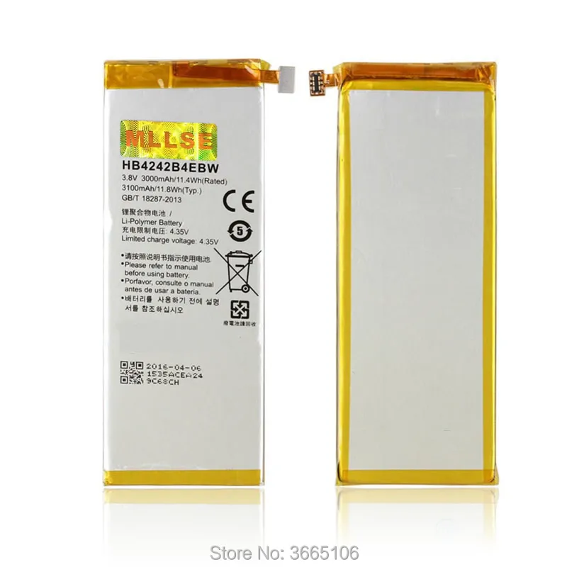 Фото HB4242B4EBW Аккумулятор для Huawei honor 4X Che1-CL20 Che1-CL10 che2-TL00M 6 H60-L01 H60-L02 H60-L11 батареи код