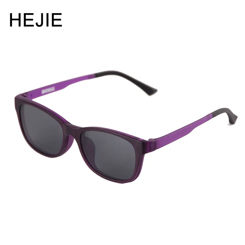 

HEJIE Man Woman ULTEM Magnetic Polarized Sunglasses Clip & Optical Eyeglasses Frames UV Protection Sun Glasses 1020