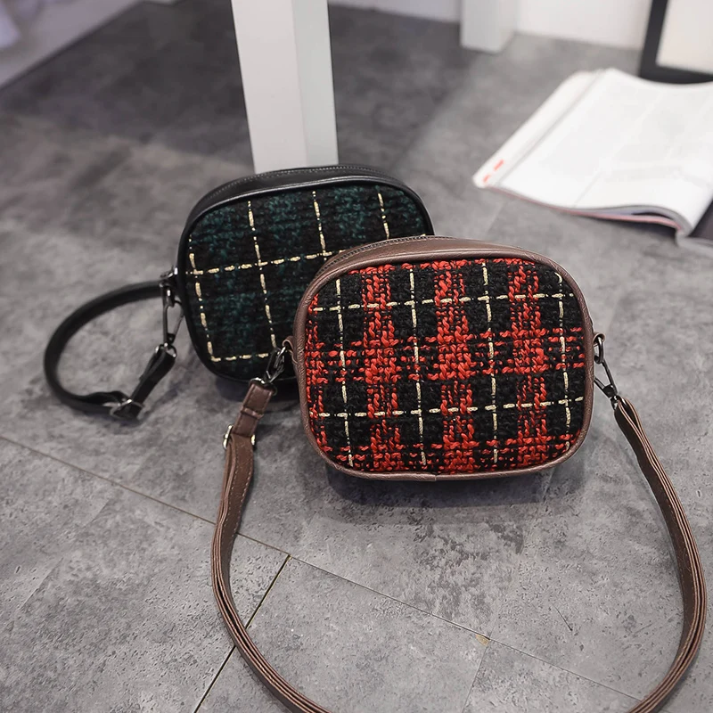 Hot sale lovely Woolen Female crossbody shoulder bag portable diagonal cross bag lady mini messenger bag