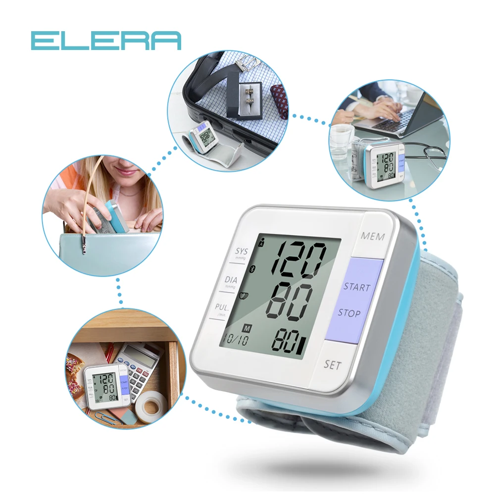 

ELERA Digital Arm Blood Pressure Monitor Tonometer Meter Sphygmomanometer Portable Blood Pulse Pressure Monitors