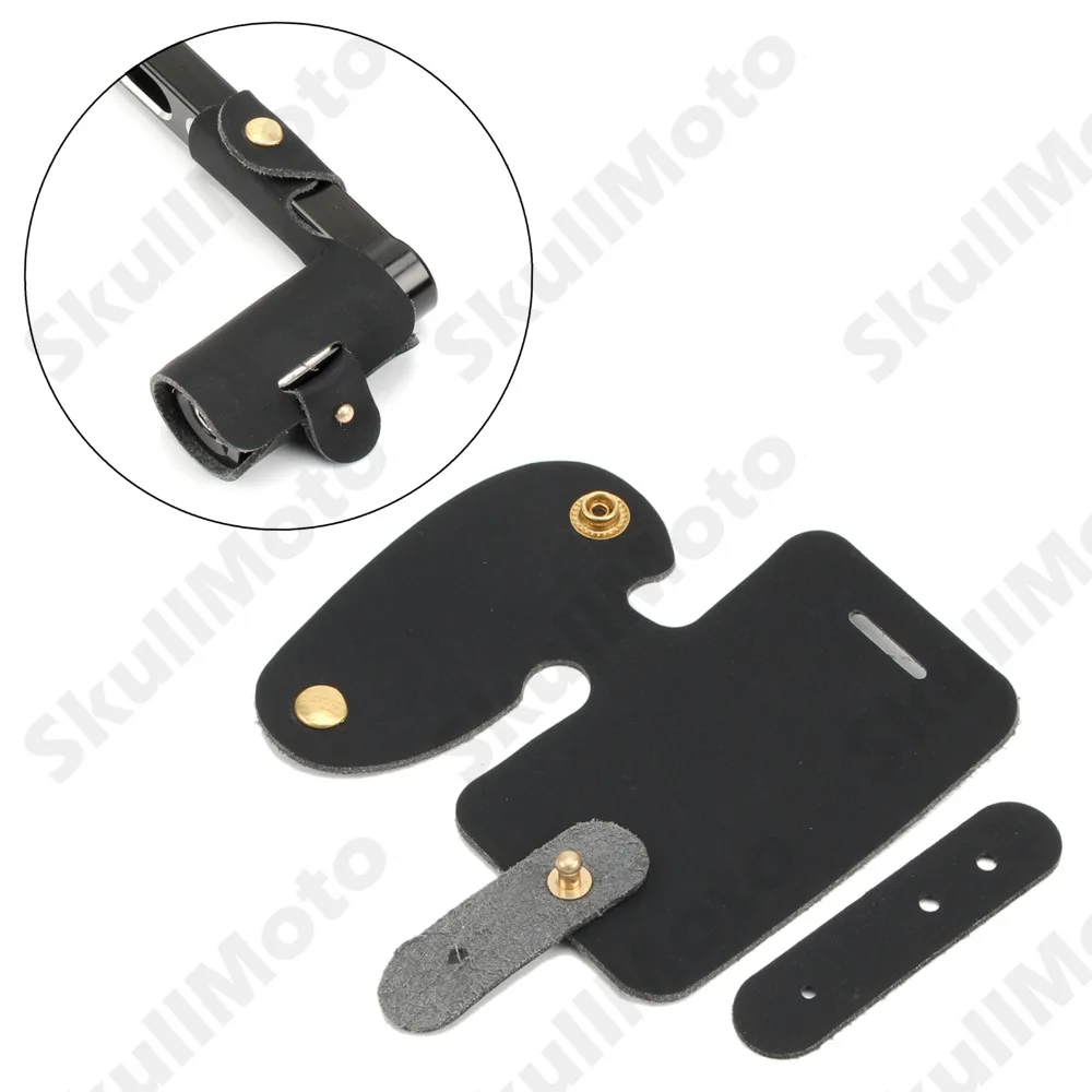 Universal Motorcycle Parts Black Leather Shift Shifter Sock Peg Gear