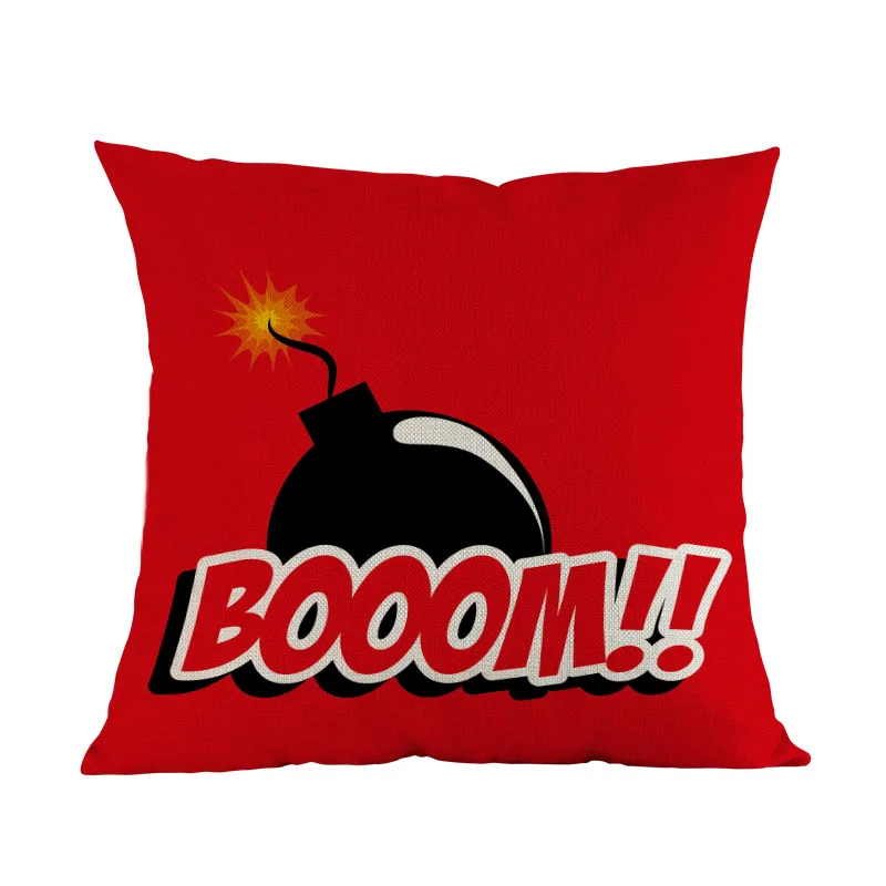 Поп арт Американский мультфильм Стиль комикс речи пузыри книга слова бум Банг ZAP