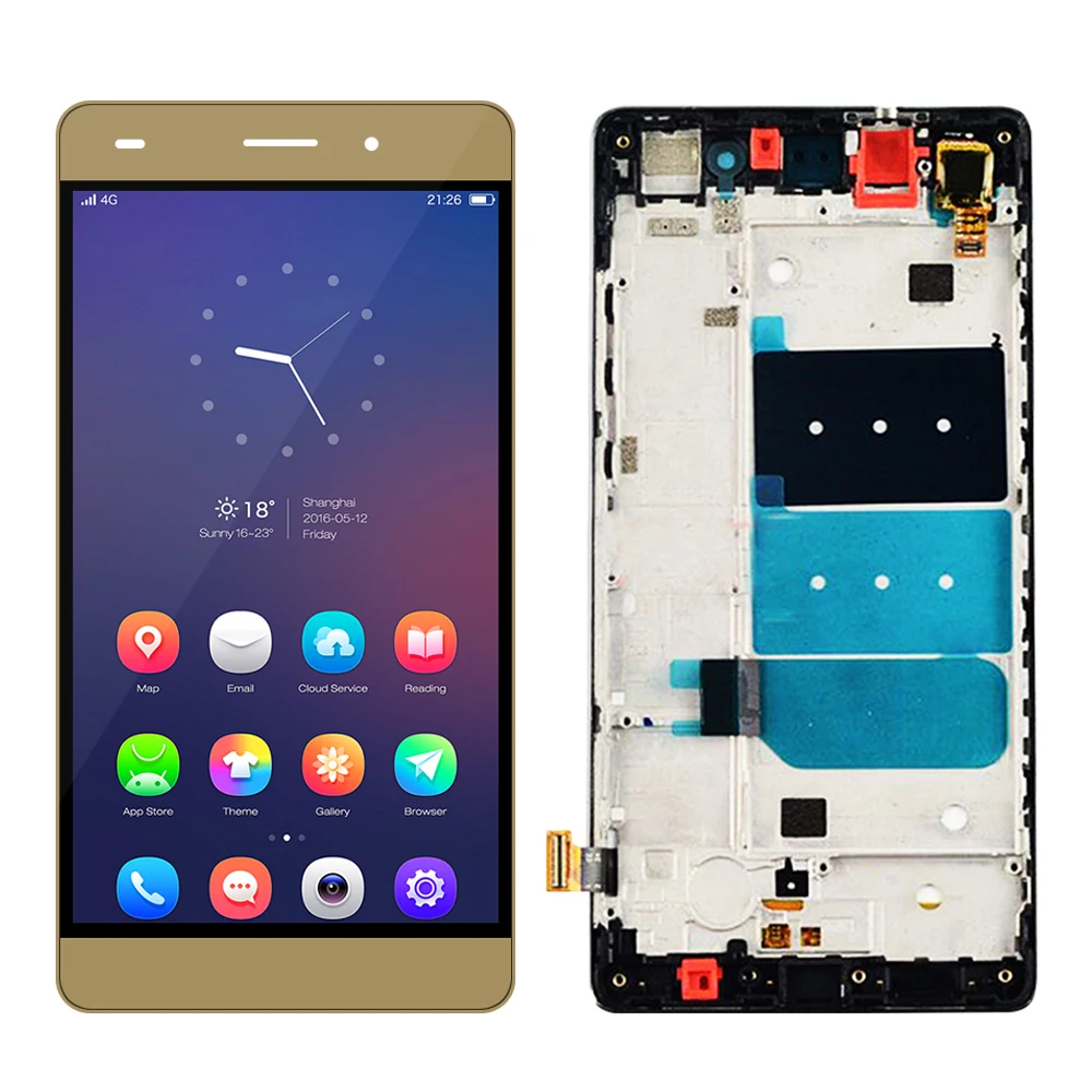 Для huawei Ascend P8 Lite ЖК-экран ALE-L04 ALE-L21 для huawei P8 Lite ЖК-дисплей кодирующий преобразователь сенсорного экрана в сборе с рамкой