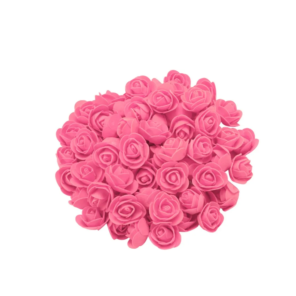 100pcsArtificial Цветы Роза пена цветок в форме сердца DIY свадебное украшение для сувенира подарки на день Святого Валентина Флорес#007 - Цвет: I