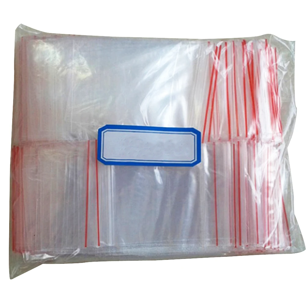 100Pcs Ziplock Lock Zipped Poly Clear Bags Plastic Zip 5*7CMin Gift