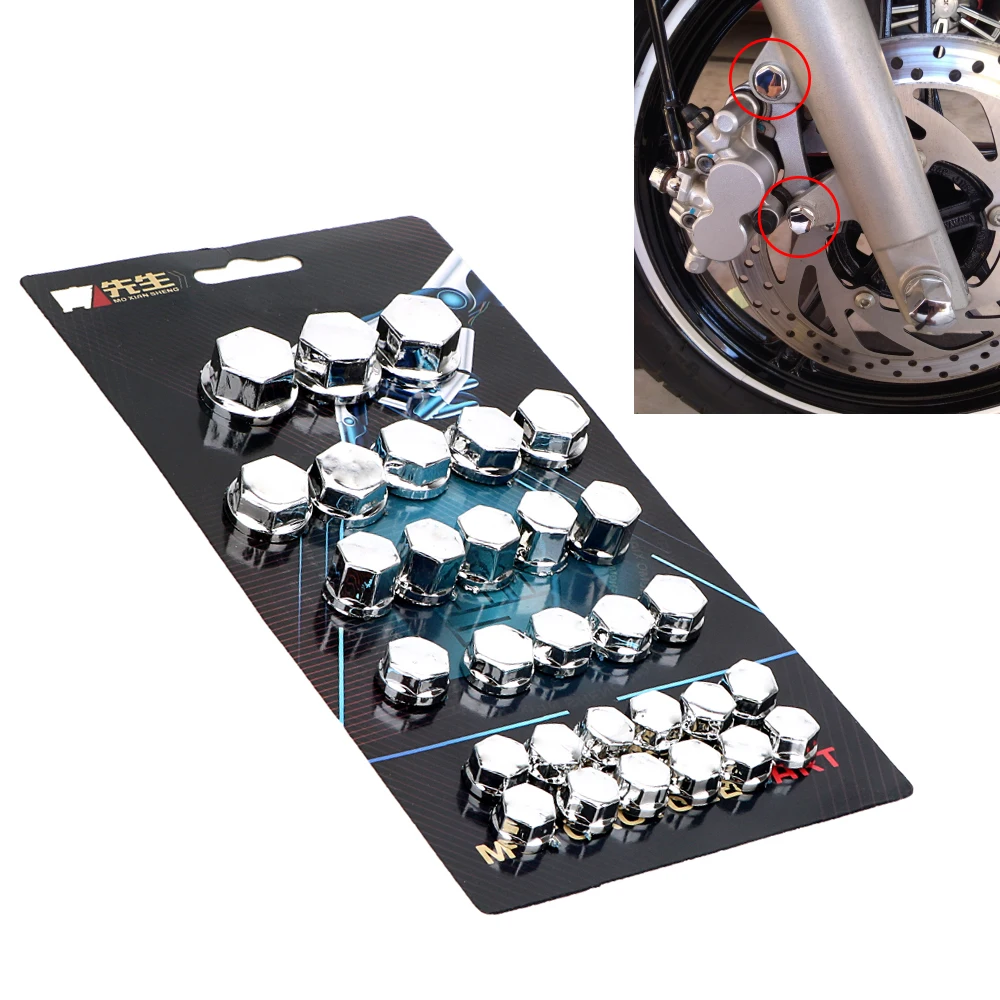 

30 pcs/set Motorcycle Screw Nut Cover Cap Nut Bolt Cap Cover Car Cap Decoration For Yamaha Kawasaki Honda