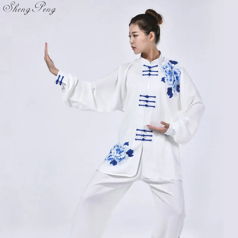 Тай-Чи женская одежда кунг-фу женщин форма белый свободная форма лес стиль форма Q099