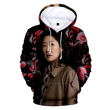 

2019 Hot Sale TV series Killing Eve 3D Print Hoodie Men's personality pullovers Couple Long Sleeve Harajuku Hoodies