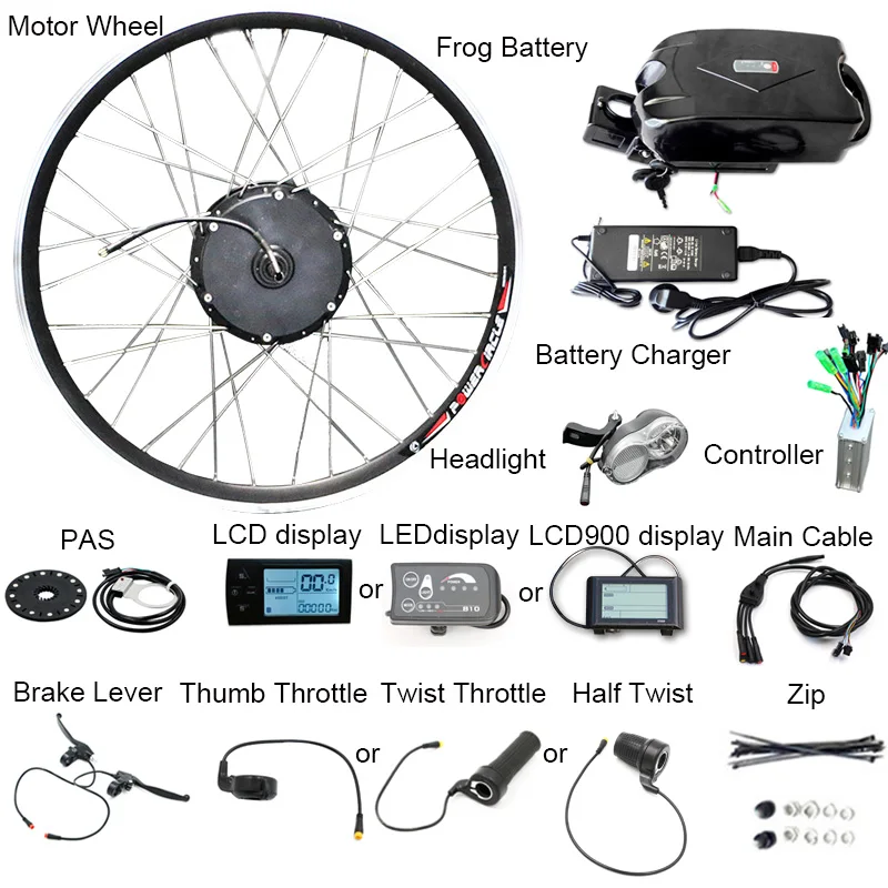 Flash Deal 700C 36V10A 350W/500W Electric bike Frag Battery LED LCD Display Electric Bike Conversion Kit Use For Bike Bicycle Refit 2