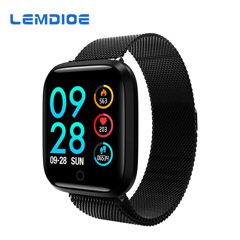 

LEMDIOE Sport Smart Watch 2.5D Full Color Screen IP67 Waterproof Professional Fitness Bracelet Heart Rate Blood Pressure For Men