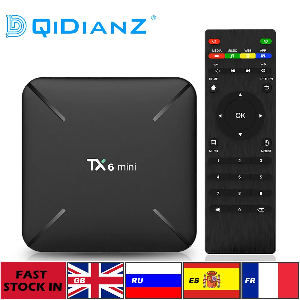 DQiDianZ TX6mini Android 9,0 Смарт ТВ приставка Allwinner H6 четырехъядерный ALICE UX HDR 4K двойной Wifi Google плеер TX6 мини приставка