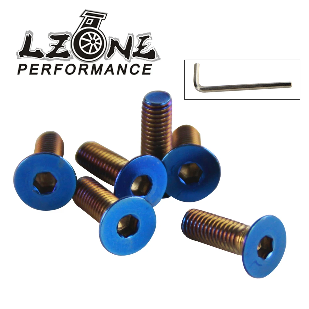 LZONE 6PC/LOTS Burnt Titanium Steering Wheel Bolts Fit a lot of