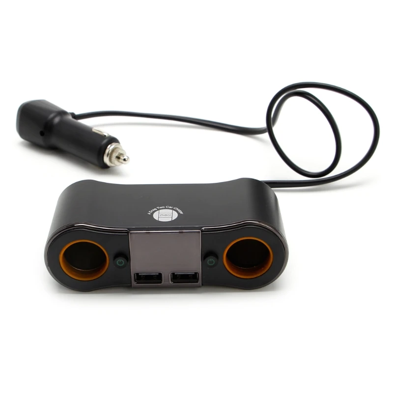 OOTDTY Dual USB розетка для автомобильного прикуривателя адаптер зарядное устройство светодиодный дисплей тестер напряжения 120 Вт