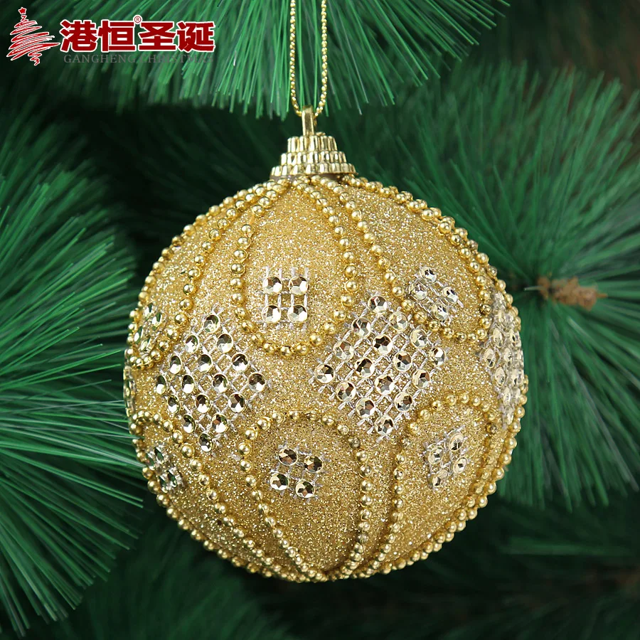 2016 Xmas Tree Decorations Upscale Christmas Balls ornaments With Chain