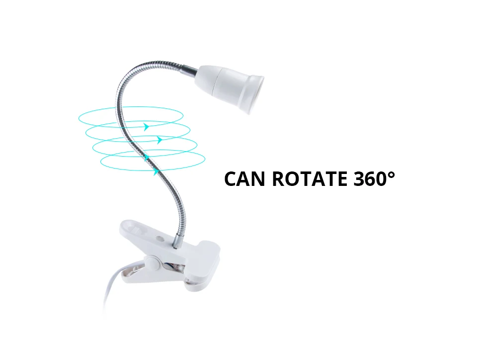 Flexible Lamp Holder Clip E27 Base  (5)