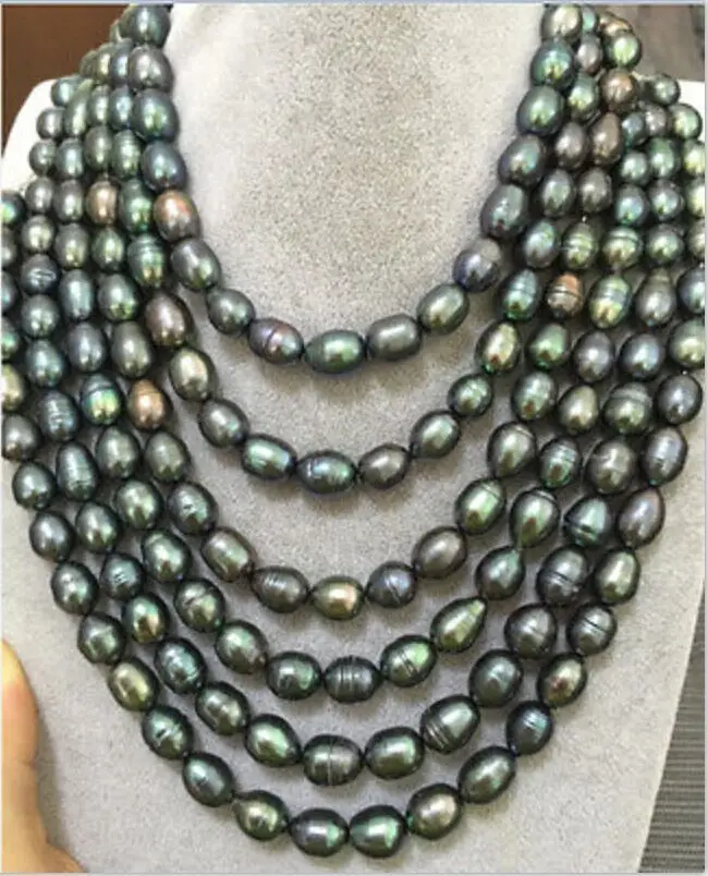 

60inch 12MM tahitian south seas peacock green pearl necklace (9.13)