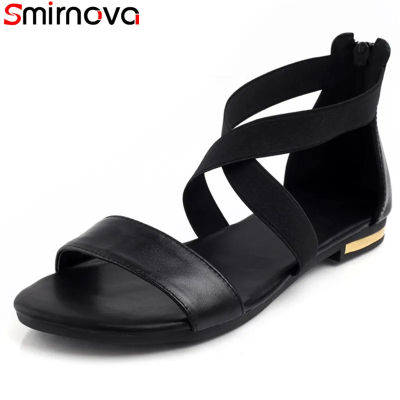 Smirnova Plus size 34 46 New genuine leather women sandals ladies ...