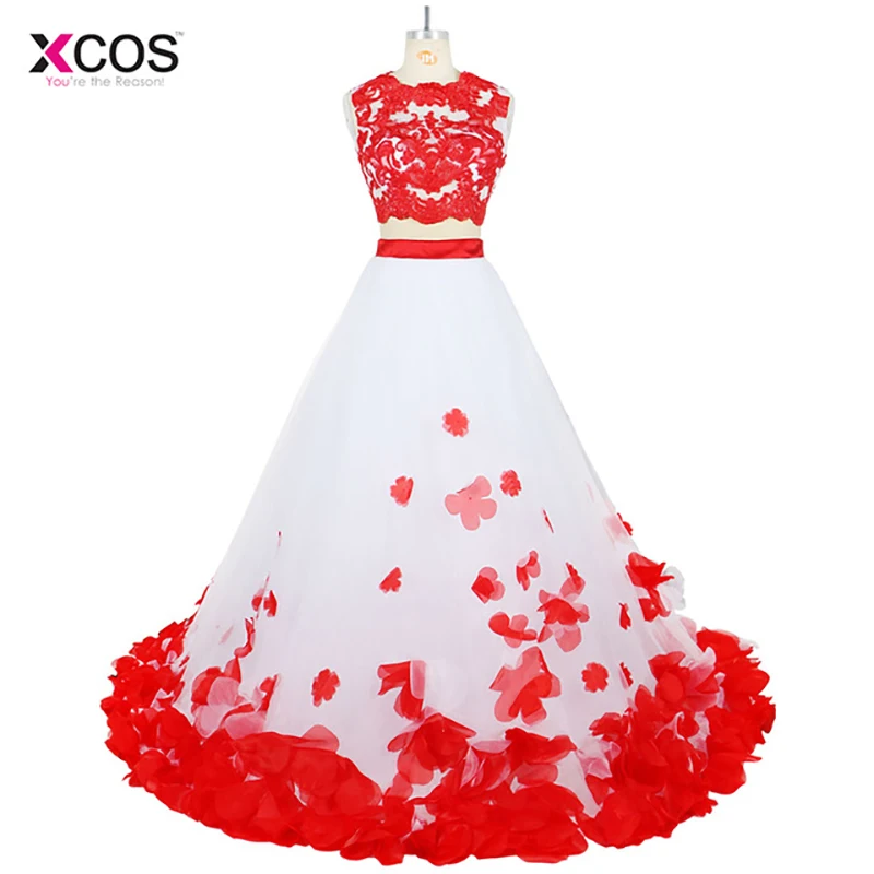 Abendkleider-Two-Pieces-Red-Lace-Prom-Ball-Gown-Petals-Evening-Dresses-Robe-de-Soiree-Formal-Party.jpg_640x640